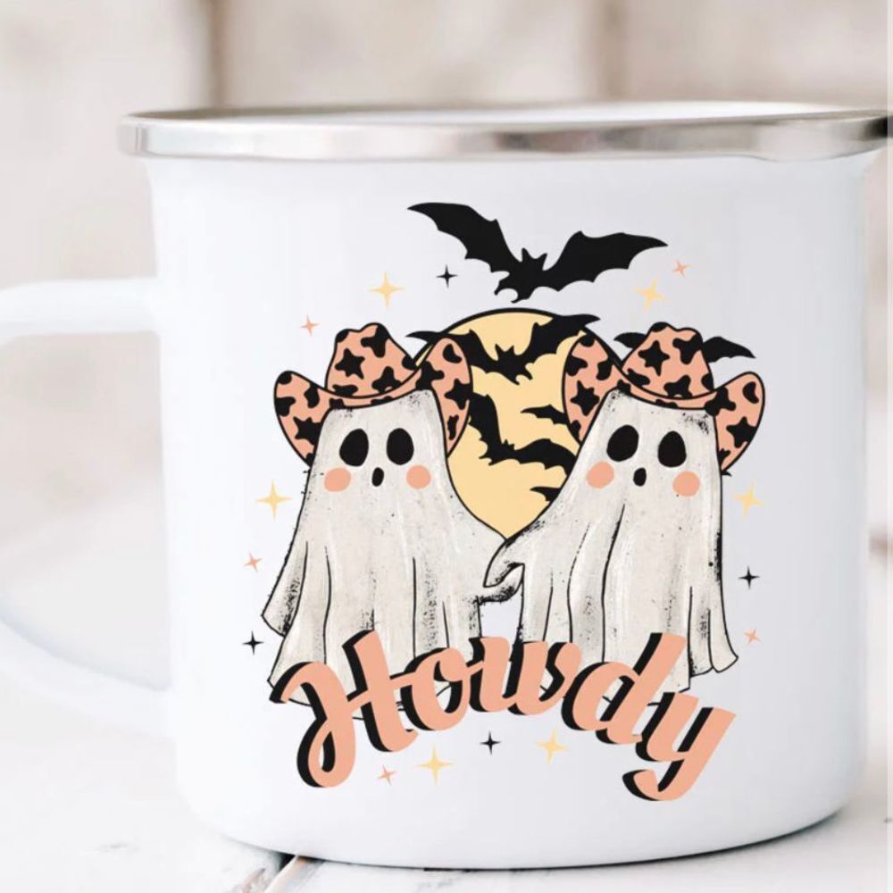 Cowboy ghost campfire mug